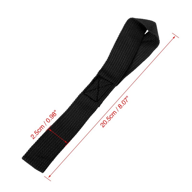 F FIERCE CYCLE 10pcs 8.07" x 0.98" Cargo Belt Soft Loop Tie Down Trailer Straps for Motorcycle ATV UTV Black 2.5x20.5cm - Image 3